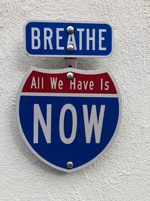 Scott Froschauer "Breathe All We Have Is Now" - Contemporary Street Sign Sculpture 2018 - Image 4