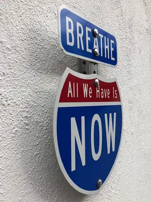 Scott Froschauer "Breathe All We Have Is Now" - Contemporary Street Sign Sculpture 2018 - Image 5
